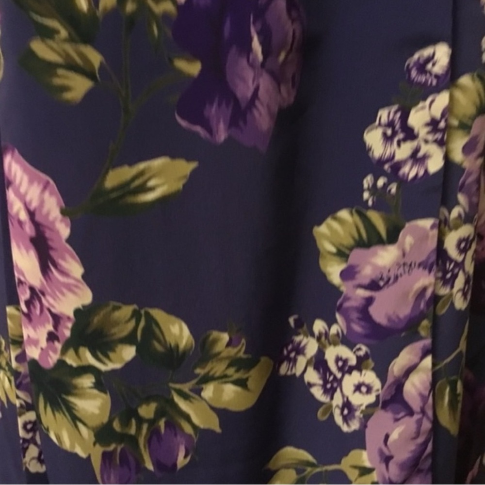 COLDWATER CREEK Purple Floral Maxi Dress Size 10 -- Career/Office/Academia - Picture 6 of 8